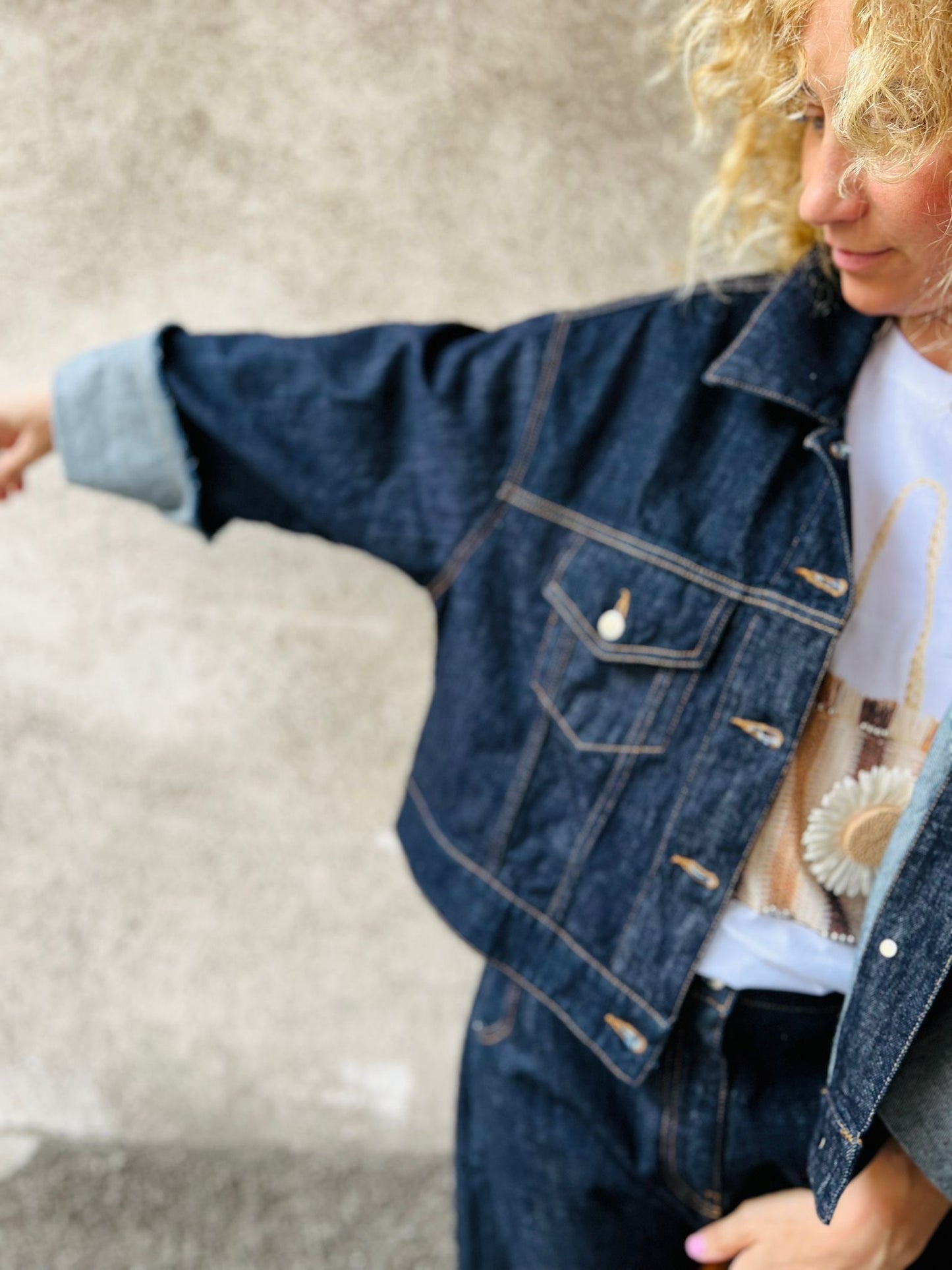 VICOLO GIACCA DENIM RISVOLTO