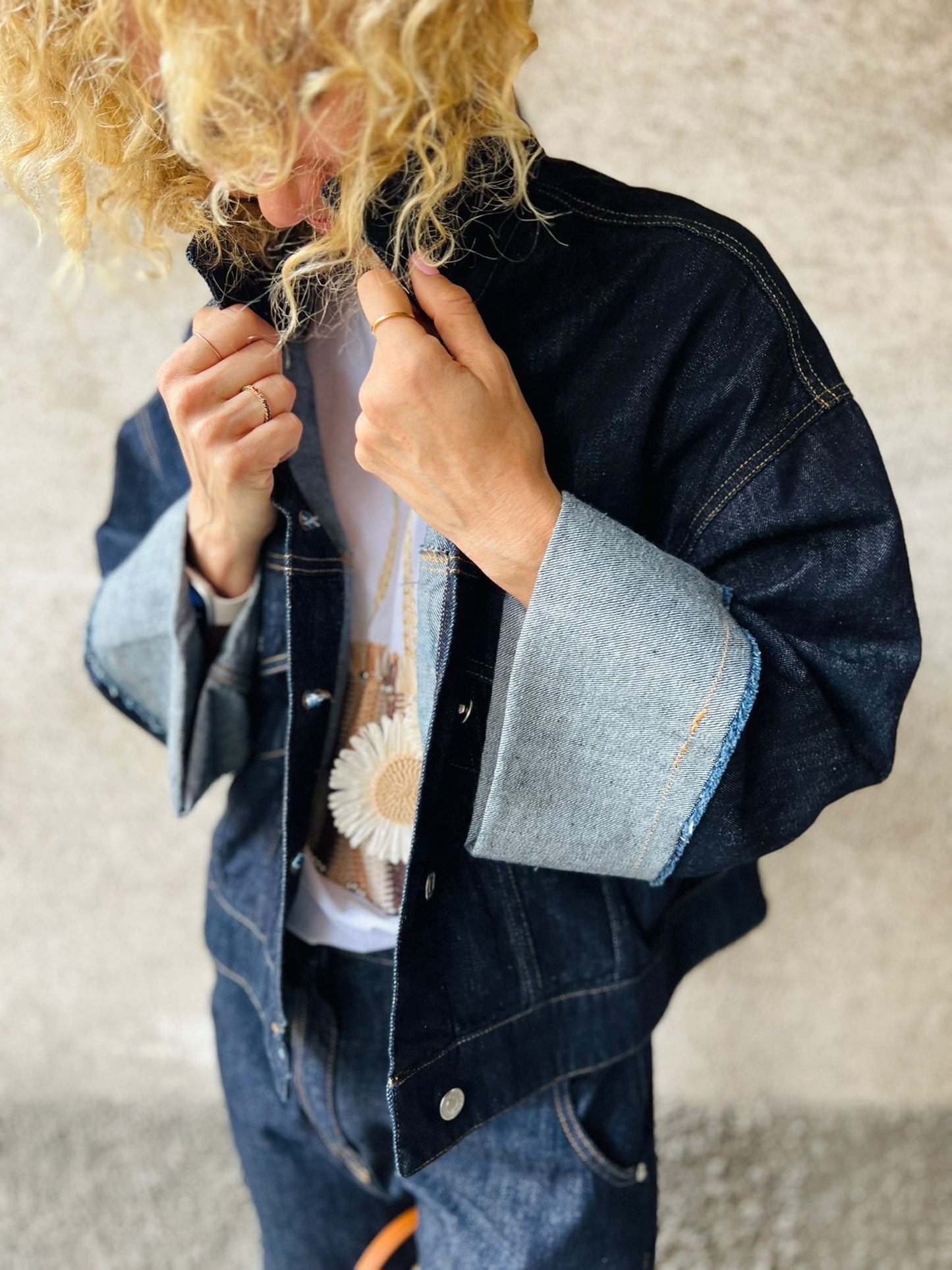 VICOLO GIACCA DENIM RISVOLTO