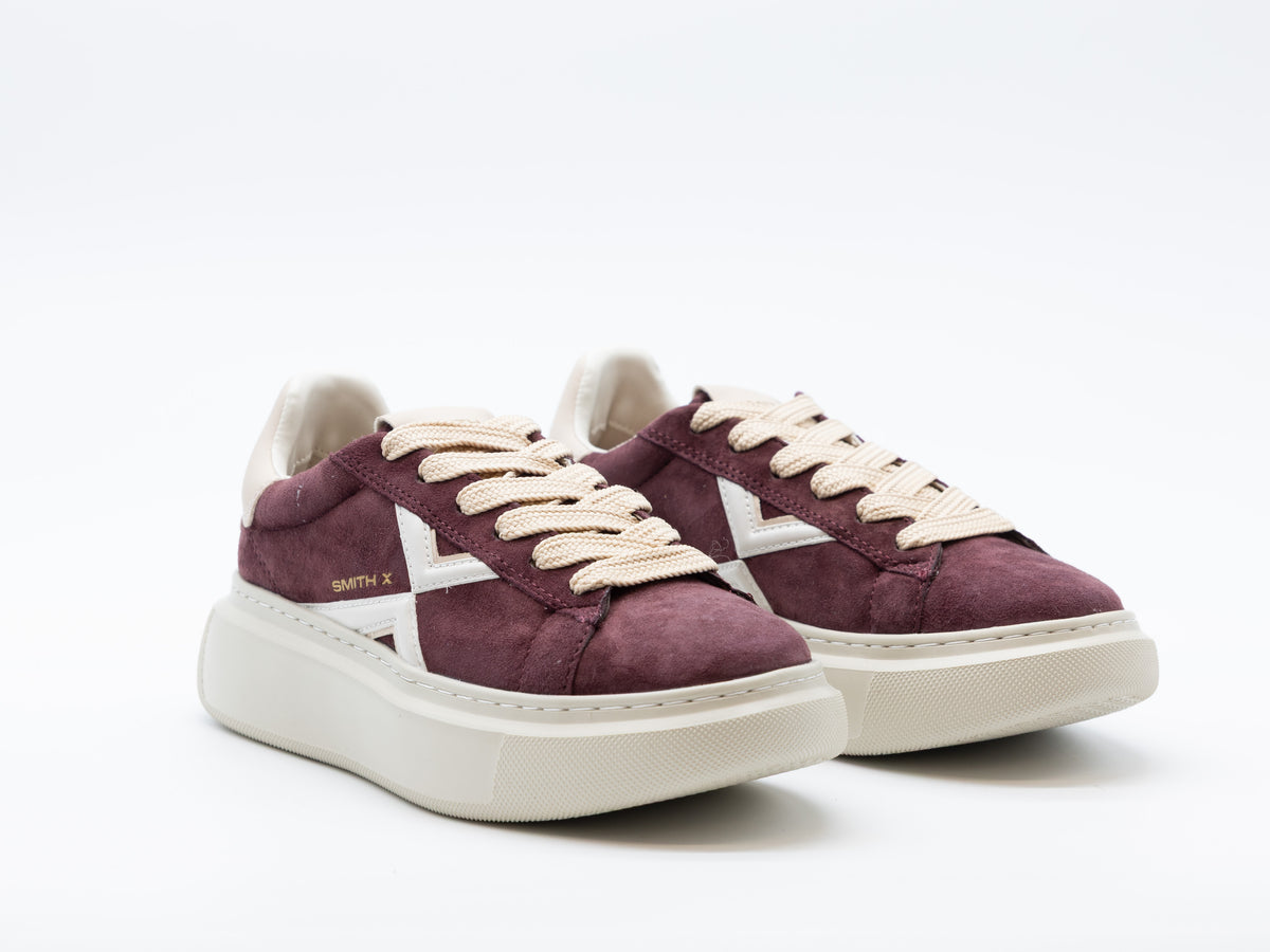 SMITH X SNEAKERS COLLEGE BURGUNDI