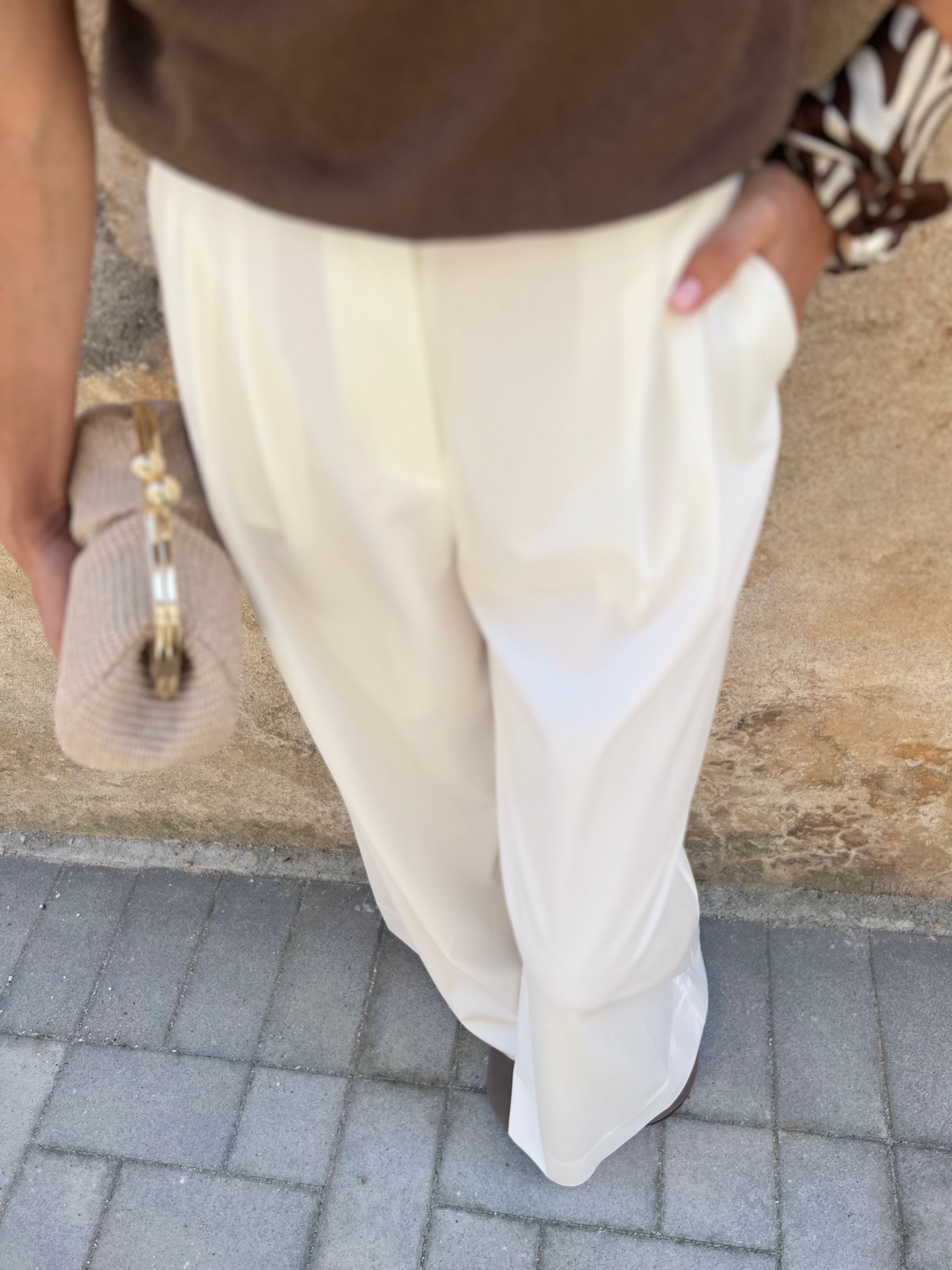 ACTITUDE TWINSET PANTALONE WHITE