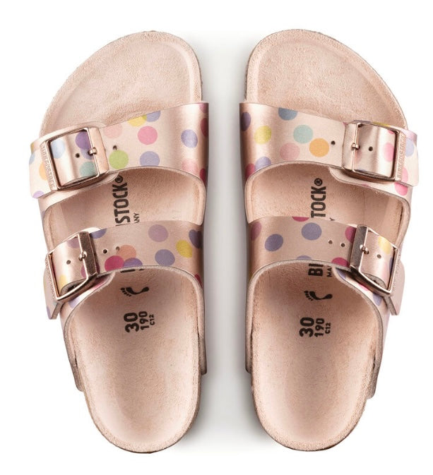 BIRKENSTOCK ARIZONA ELECTRIC METALLIC DOTS