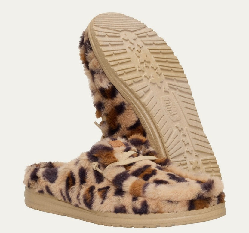 HEY DUDE WENDY SLIPPER LEO FUR
