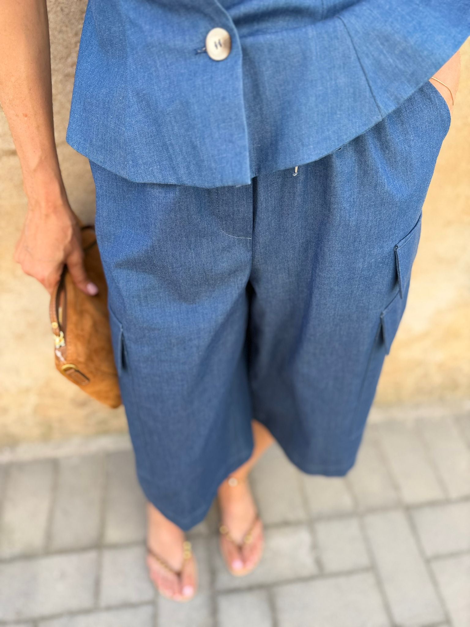 TENSIONE IN BERMUDA DENIM