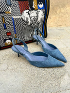 SCHUTZ  SLINGBACK DENIM